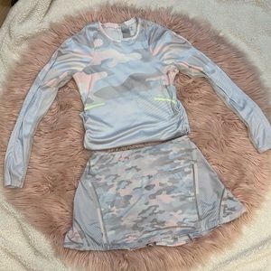 Tennis clothes Sold as set. $50 for XS shirt and skirt size Small.